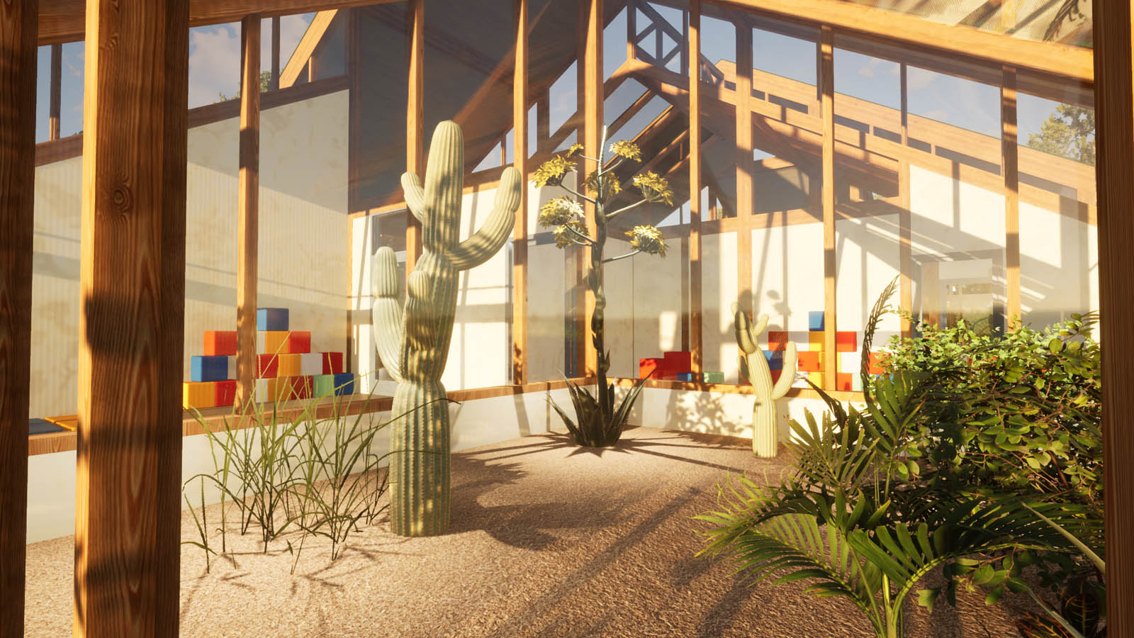 Holzskeletthaus Gewächshaus