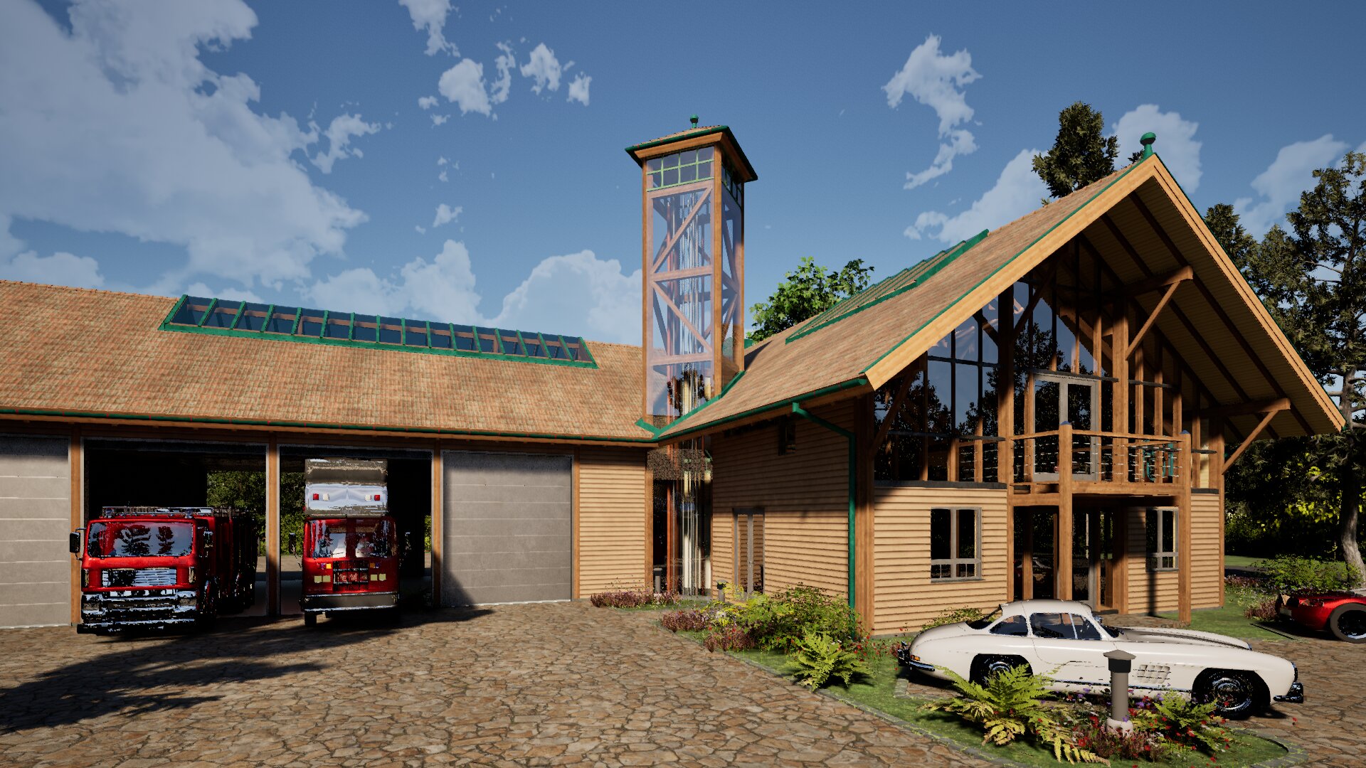 Holzskelettbauweise - Feuerwache mit Recyclinghof Feuerwache mit Recyclinghof