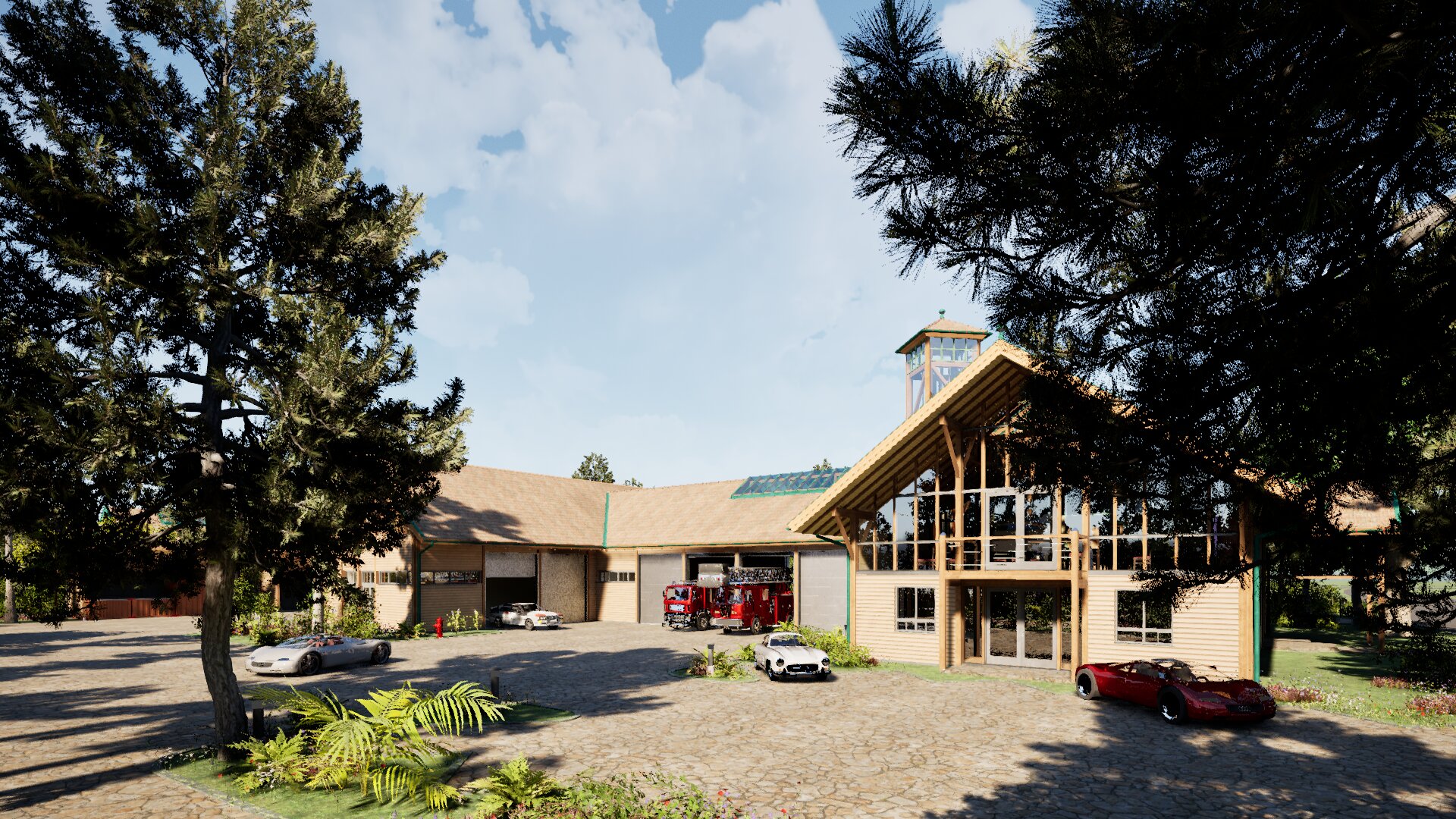 Holzskelettbauweise - Feuerwache mit Recyclinghof Feuerwache mit Recyclinghof