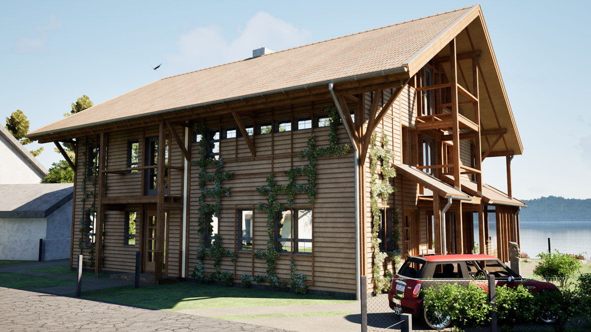 Holzskeletthaus NordWestAnsicht