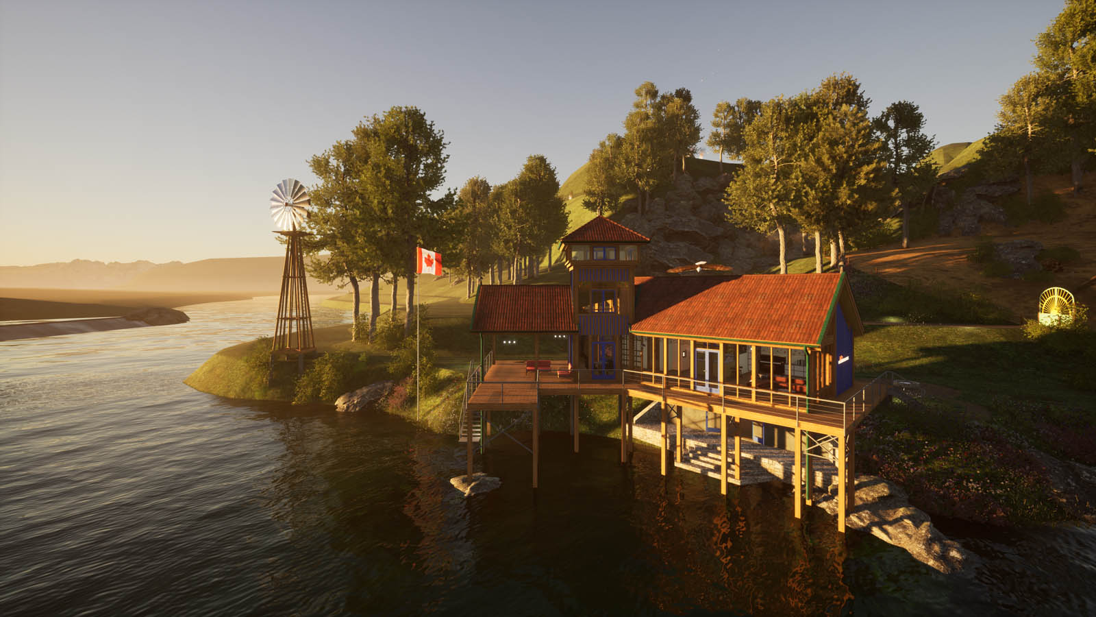 Holzskeletthaus von Osten