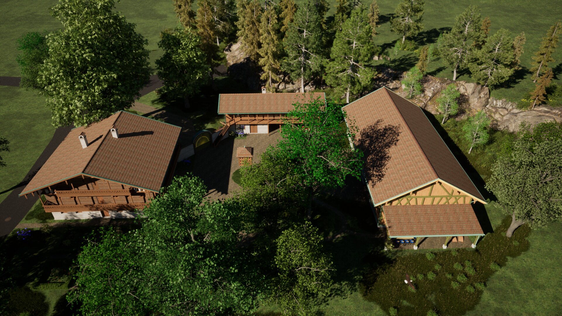 Denkmal in Kriestorf Vogelflug Süd