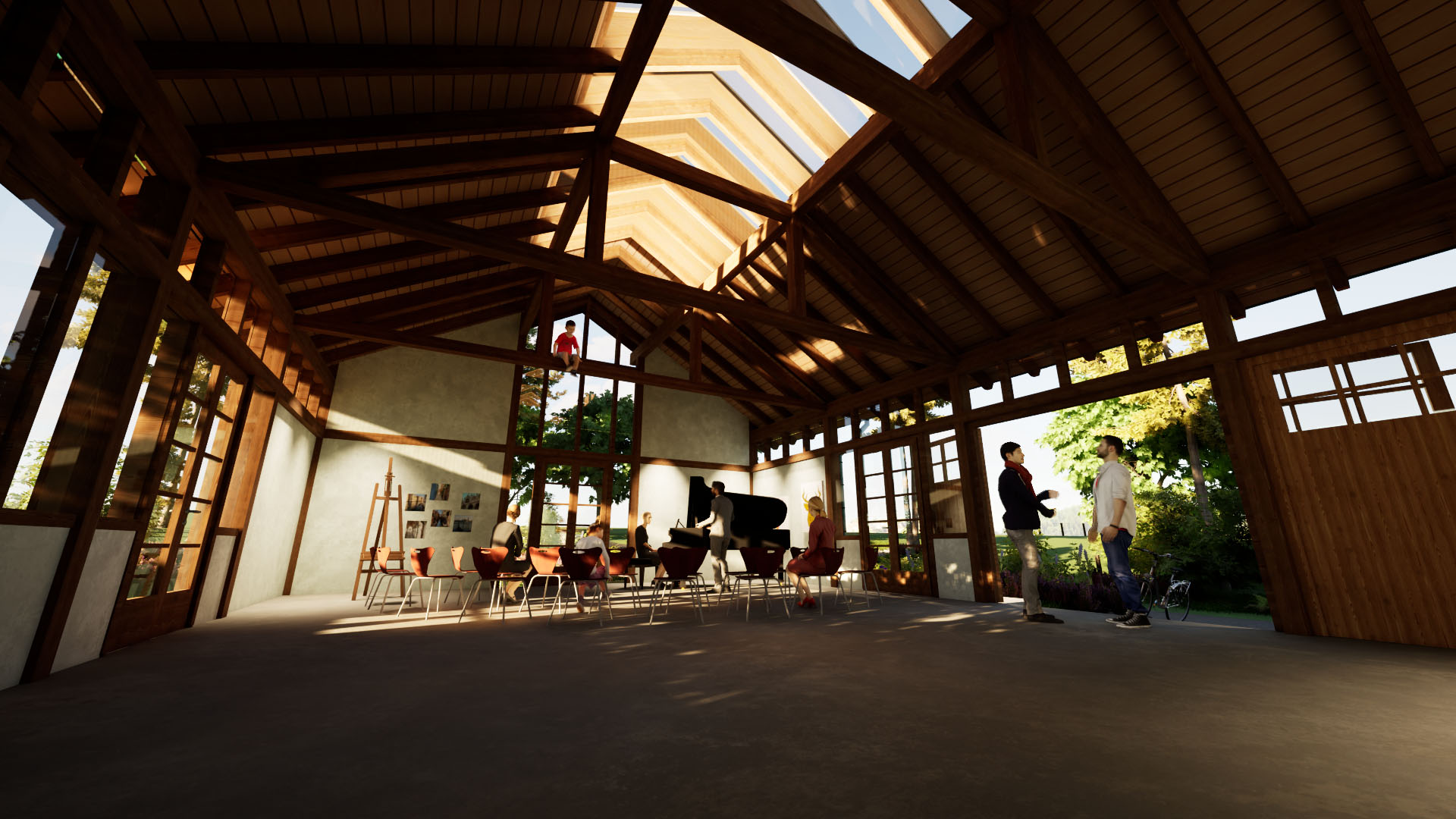 Holzskeletthaus Holzskeletthaus - Innenraum für diverse Veranstaltungen