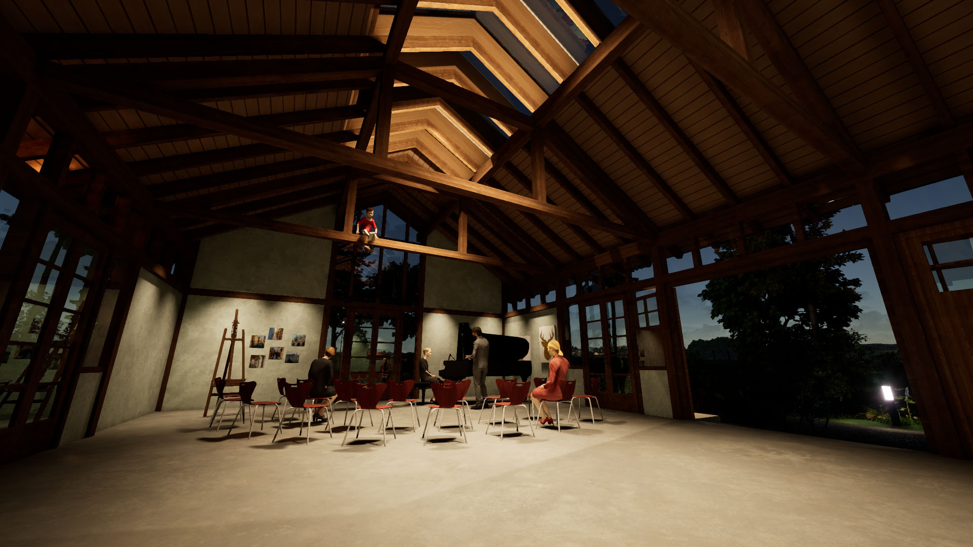 Holzskeletthaus Holzskeletthaus - Innenraum für diverse Veranstaltungen