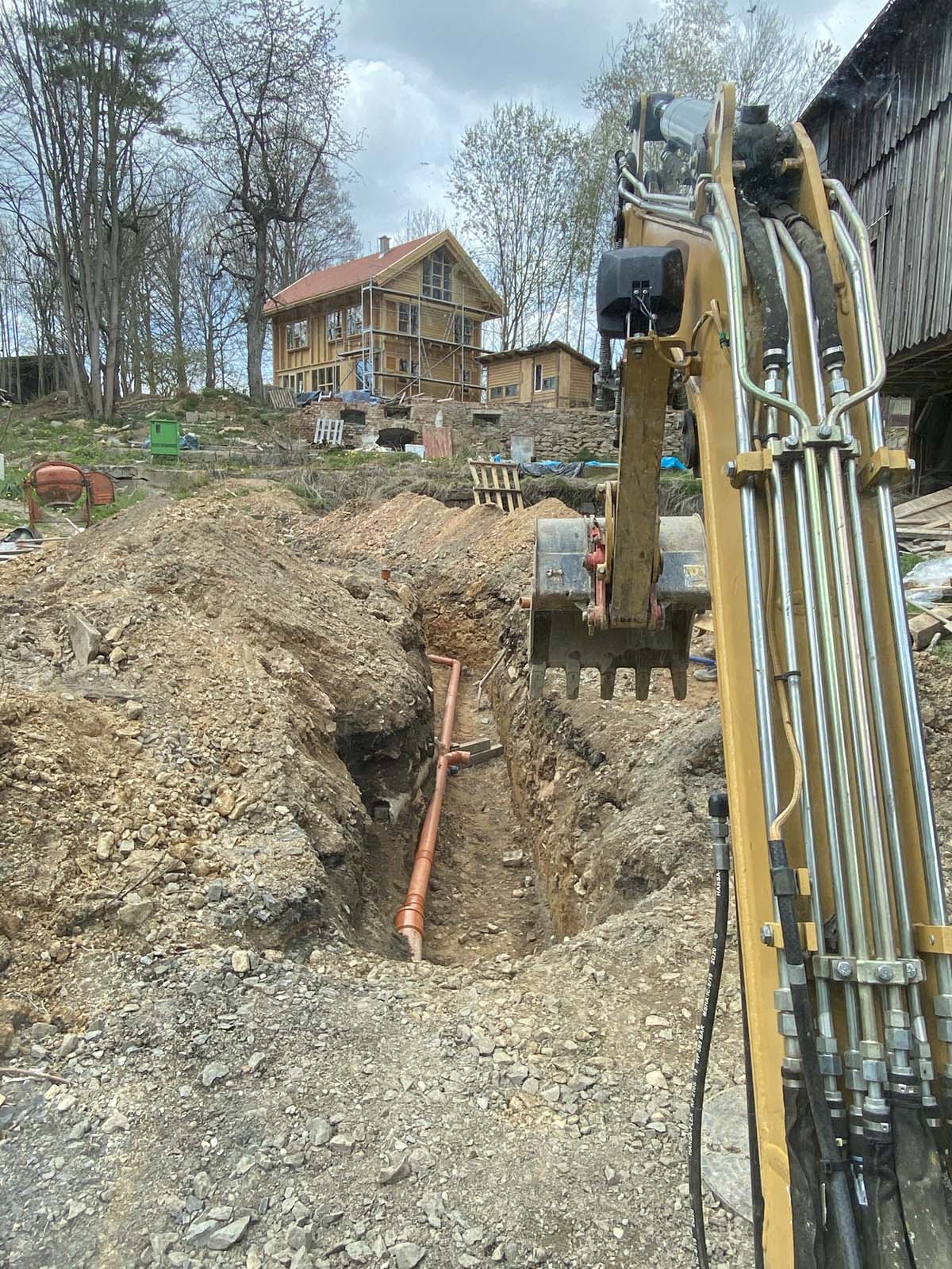 einsanden und wieder auffüllen, verdichten lagenweise einsanden und wieder auffüllen, verdichten lagenweise