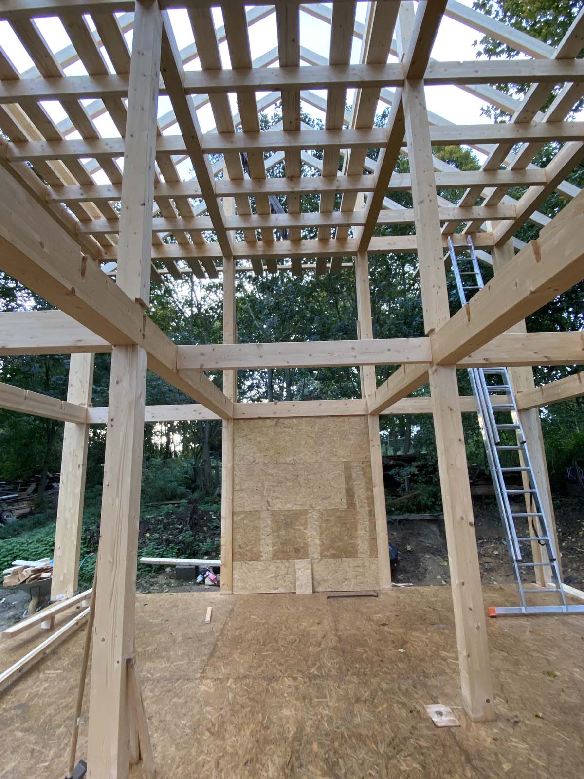 Holzskelettbauweise Holzskelettbau