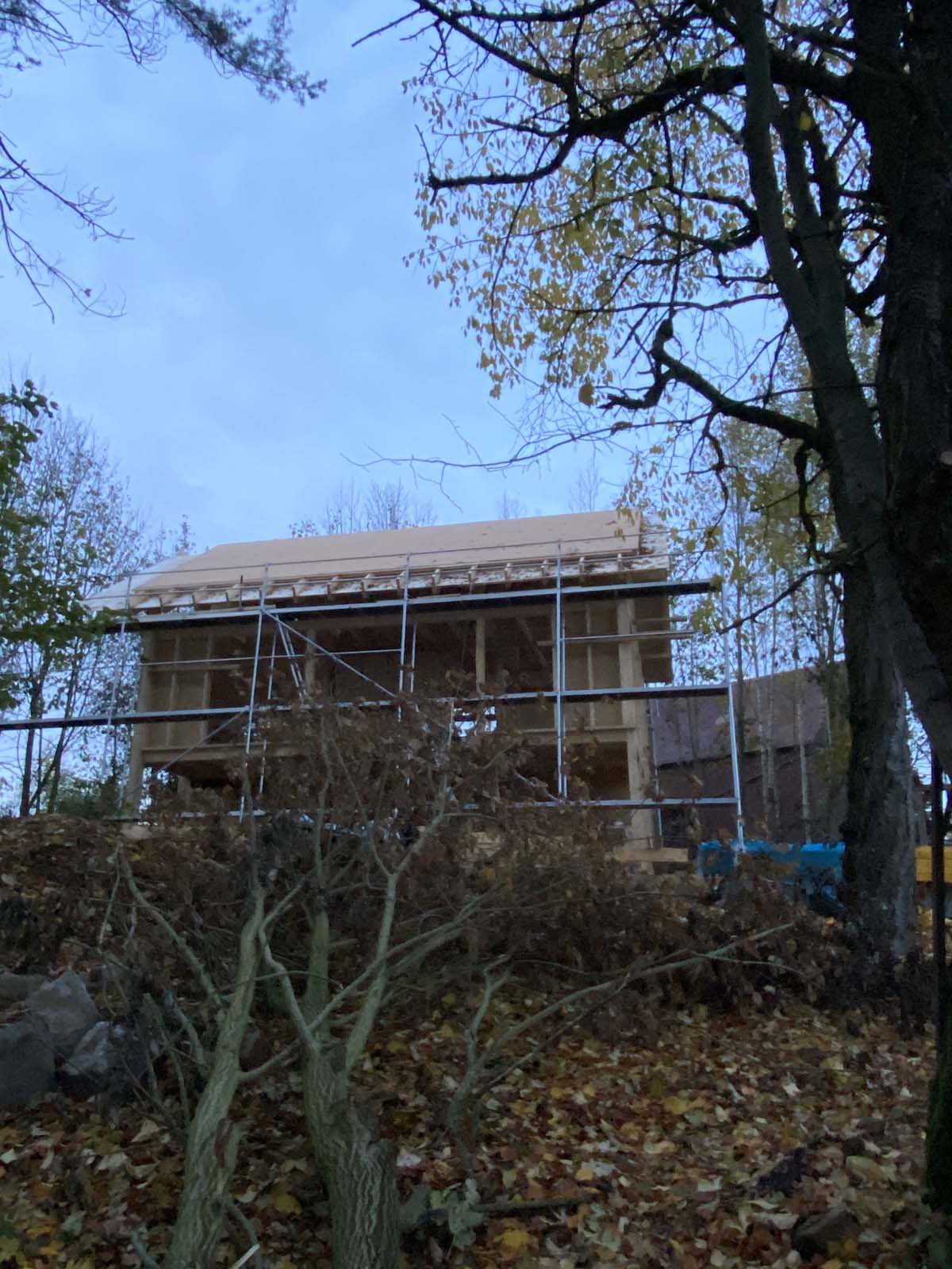 Holzskeletthaus - fertig gedämmt Holzskeletthaus - fertig gedämmt