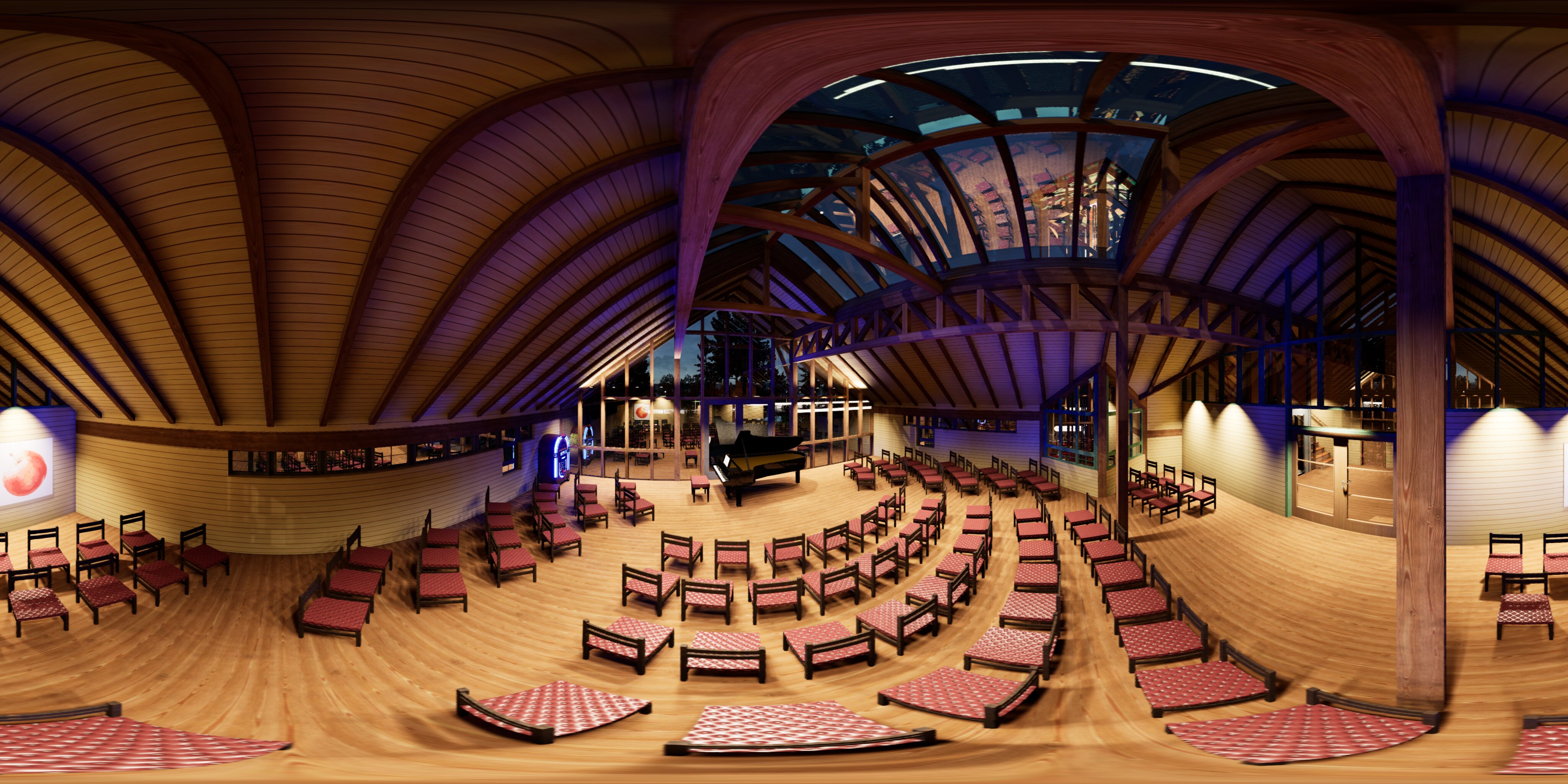 Klavierkonzert - Feuerwache mit Recyclinghof Holzskelettbauweise - Klavierkonzert im Mehrzweckraum