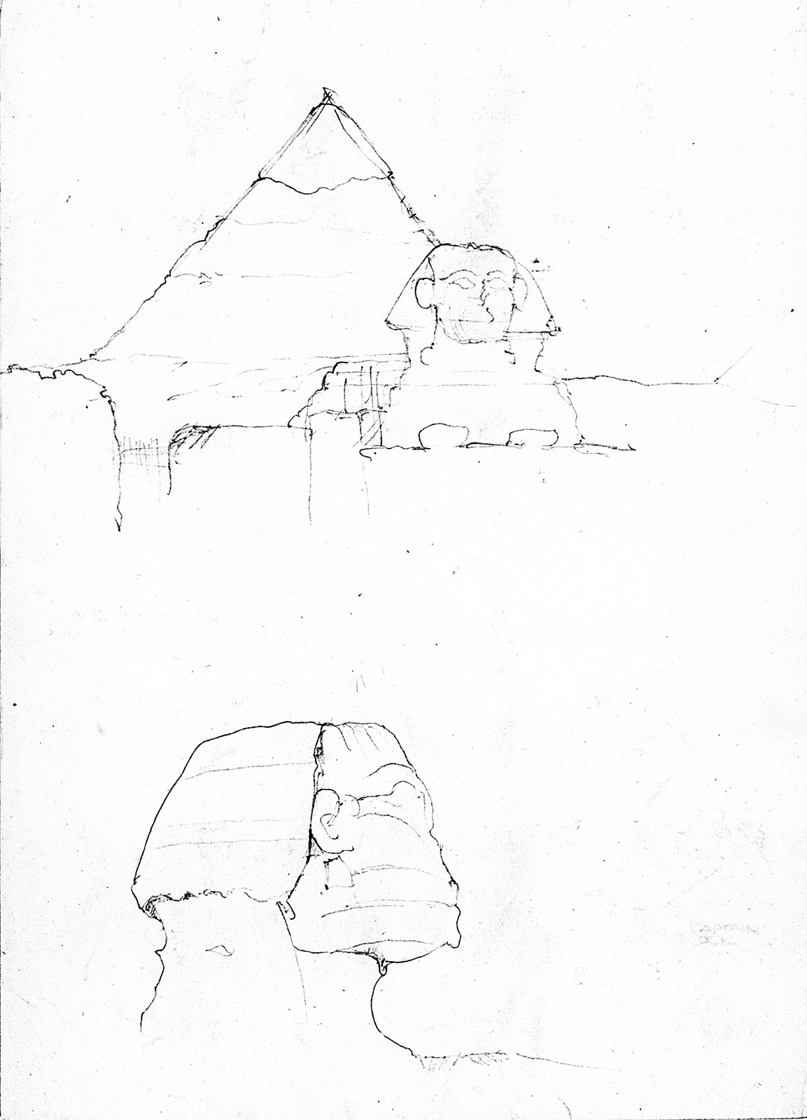 Weltwunder - ein Architekt sollte sie sehen - Die Große Sphinx vor den Gizeh Pyramiden Weltwunder - ein Architekt sollte sie sehen - Die Große Sphinx vor den Gizeh Pyramiden